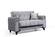 Istanbul Light Gray Velvet Fabric Loveseat by Alpha Furniture