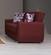 Jennifer Burgundy Fabric Loveseat by Alpha Furniture