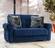 Madrid Blue Fabric Loveseat by Alpha Furniture
