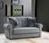Madrid Gray Fabric Loveseat by Alpha Furniture