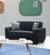 Maria Black Fabric Loveseat by Alpha Furniture
