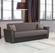 Salinas Brown Microfiber Sofa Bed by Alpha Furniture