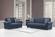 Silva Navy Blue Fabric Loveseat by Alpha Furniture