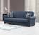 Silva Navy Blue Fabric Sofa Bed by Alpha Furniture