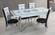 T/0037 Black & White Wood Dining Table by Alpha Furniture