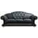 Apolo Black Leather Sofa Bed by ESF
