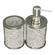 Soap Dispenser & Toothbrush Holder in Gift Box, Silver Crushed Diamond Glass by Amazing Rugs