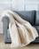 Cassilda Luxury Beige Chinchilla Faux Fur Throw Blanket by Amazing Rugs