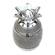 Ambrose Chrome Plated Crystal Embellished Lidded Ceramic Pineapple Bowl by Amazing Rugs