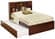 Newport Bookcase Platform Bed with Mattress Set