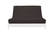 Abby Chocolate Velvet Texture Fabric Futon Cover by Prestige