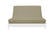 Abby Linen Velvet Texture Fabric Futon Cover by Prestige