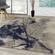 Alaska Grey Blue Paint Splatter Rug by Kalora