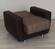 Duaa Light Brown Fabric w/Brown PU Leather Chair by Alpha Furniture
