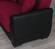 Emily Red & Black PU Leather Arms Sofa Bed by Alpha Furniture