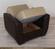 Jersey Beige & Brown PU Leather Arms Chair by Alpha Furniture