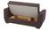 Karen Dark Brown Fabric Loveseat by Alpha Furniture