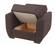 Karen Dark Brown Fabric Chair by Alpha Furniture