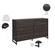 Kathy Ireland Home Atria 5 Piece Modern Bedroom Set w/Full/Queen Size Headboard, Charcoal Gray by Bush Furniture