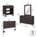 Kathy Ireland Home Atria 5 Piece Modern Bedroom Set w/Full/Queen Size Headboard, Charcoal Gray by Bush Furniture