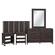 Kathy Ireland Home Atria 5 Piece Modern Bedroom Set w/Full/Queen Size Headboard, Charcoal Gray by Bush Furniture