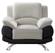 117 Gray/Black Leather Chair by BH Furniture