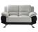 117 Gray/Black Leather Loveseat by BH Furniture