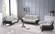 117 Gray/Black Leather Sofa by BH Furniture