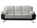 117 Gray/Black Leather Sofa by BH Furniture