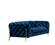 Chester Blue Fabric Loveseat w/Gold Accent Legs by BH Furniture
