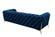 Chester Blue Fabric Sofa w/Gold Accent Legs by BH Furniture