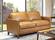 Harper Saddle Leather Loveseat w/Solid Wood Base by BH Furniture