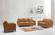 Harper Saddle Leather Loveseat w/Solid Wood Base by BH Furniture