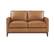 Harper Saddle Leather Loveseat w/Solid Wood Base by BH Furniture