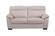 S173 Light Gray Top Grain Leather Loveseat by BH Furniture