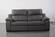 Thompson Slate Gray Premium Thick Leather Extended Sofa by BH Furniture
