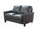 York Gray Leather Loveseat by BH Furniture