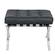 Bellefonte Style Modern Pavilion Black Leather Ottoman by LeisureMod