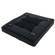 Bellefonte Style Modern Pavilion Black Leather Ottoman by LeisureMod