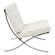 Bellefonte Style Modern Pavilion Ivory Leather Chair & Ottoman by LeisureMod