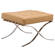 Bellefonte Style Modern Pavilion Light Brown Leather Chair & Ottoman by LeisureMod