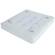 Bellefonte Style Modern Pavilion White Leather Ottoman by LeisureMod