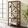 64 Inch Farmhouse Metal Bookcase - Rustic Oak by Walker Edison