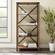 64 Inch Farmhouse Metal Bookcase - Rustic Oak by Walker Edison