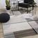 Breeze Cream Brown Grey Geometric Shapes Rug by Kalora