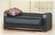 Bronx Black Leather Loveseat by Empire Furniture USA