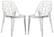 Cornelia Modern Clear Dining Chair (Set of 2) by LeisureMod