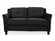 Hartford Black Loveseat with Curved Arm by Lifestyle Solutions