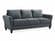 Westin Dark Gray Sofa with Rolled Arm by Lifestyle Solutions