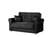 Sara Black Microfiber Loveseat by Casamode